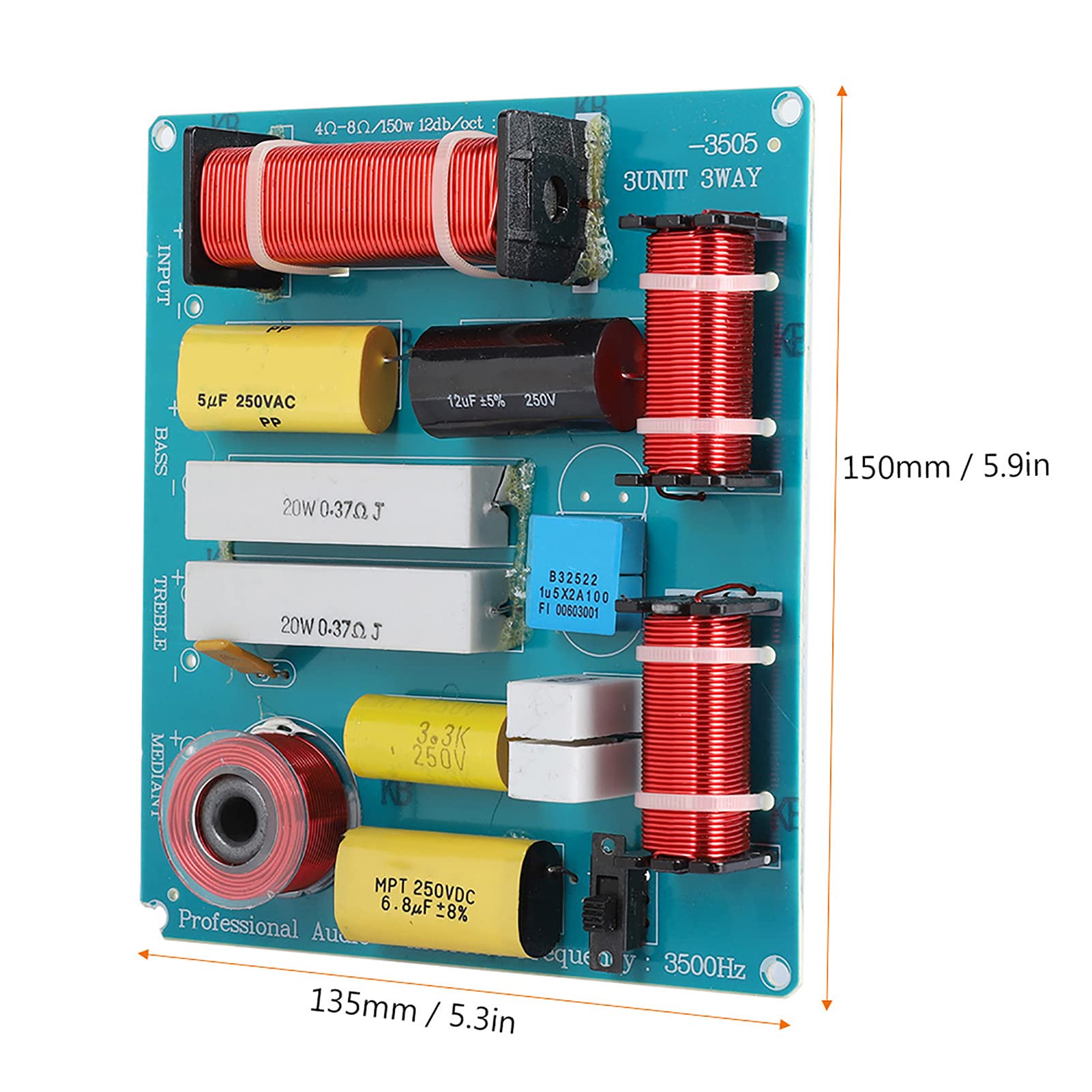 TICFOX crossover 3 vie 300W filtro altoparlanti 4-8 Ohm