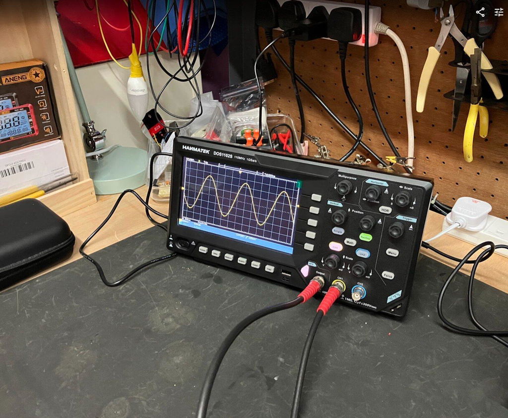 Hanmatek DOS1102 oscilloscopio digitale 110MHz 2 sonde