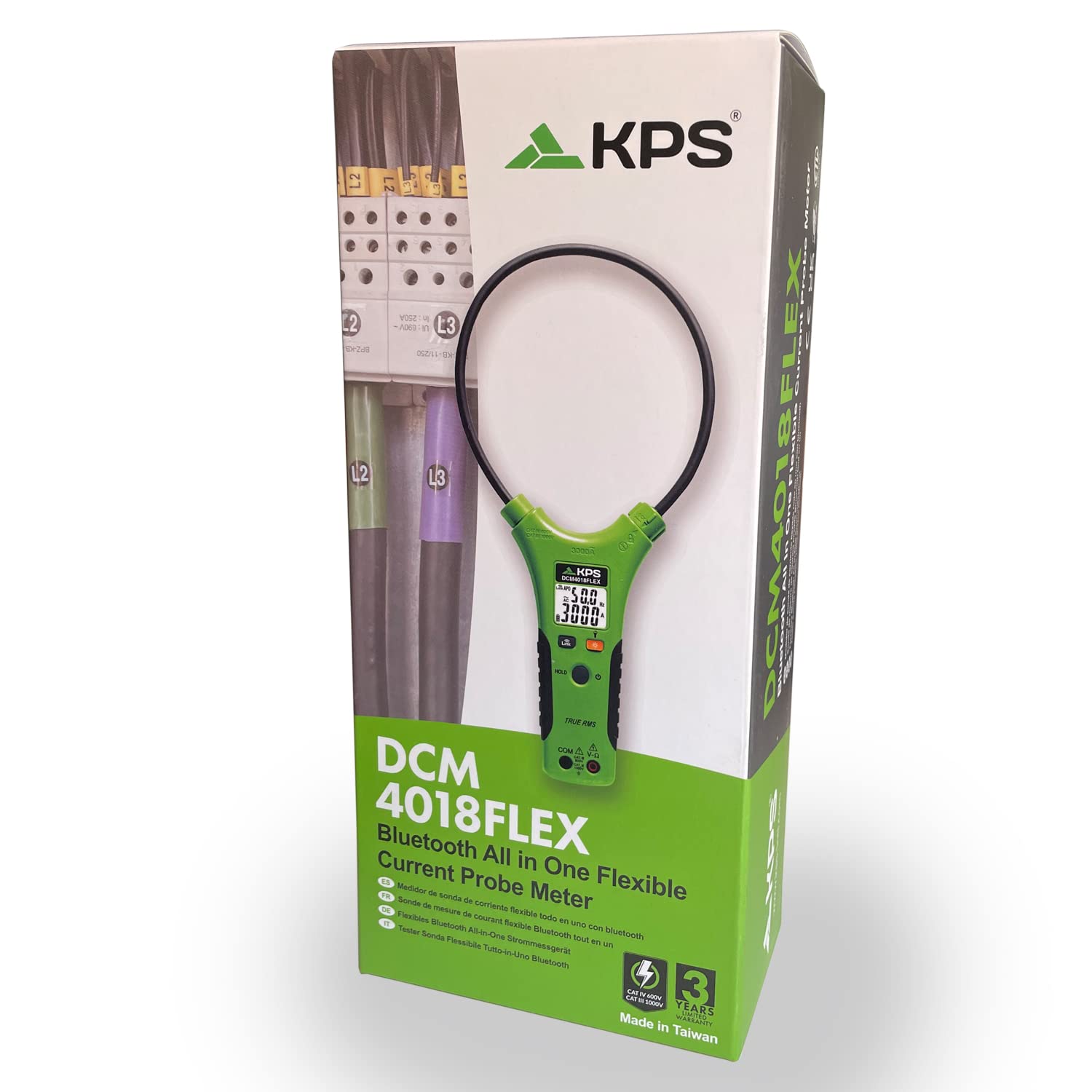 KPS DCM4018FLEX Pinza Flessibile 3000A Bluetooth Verde