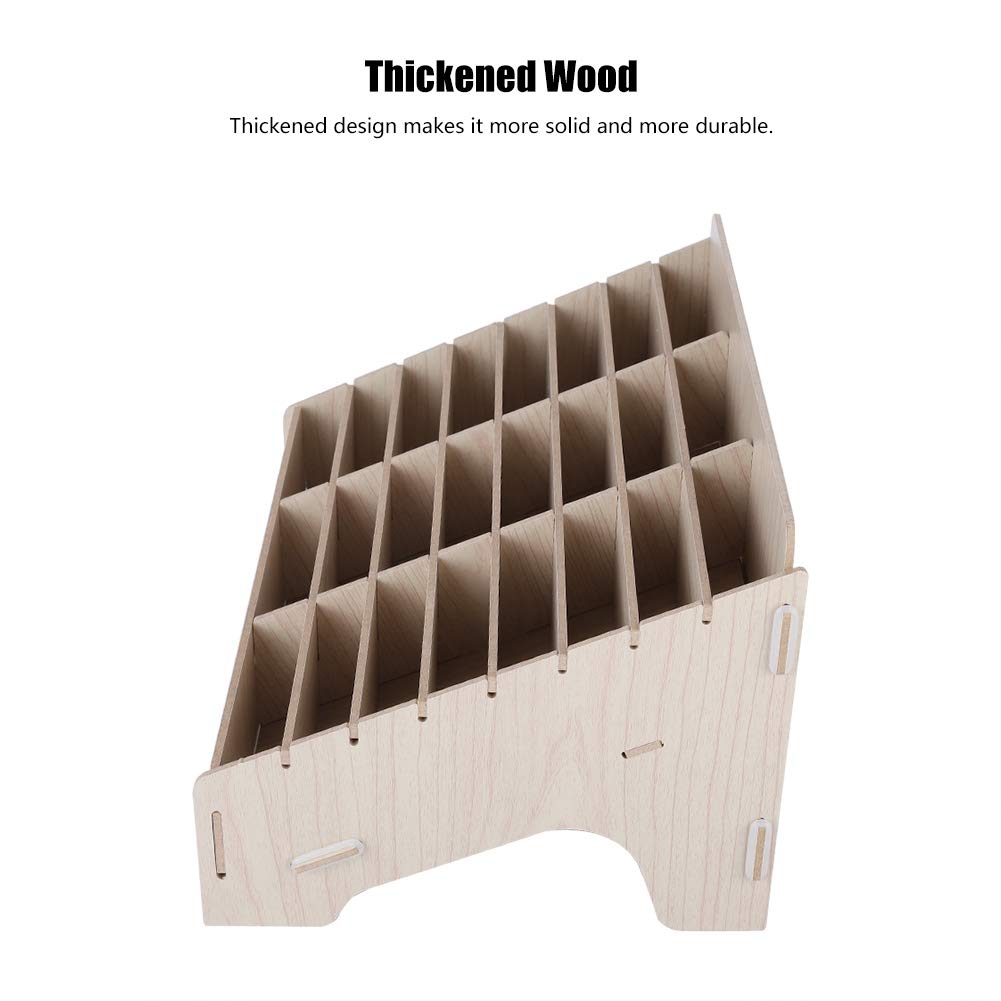 TICFOX Organizer da Scrivania in Legno 24 Scomparti Beige