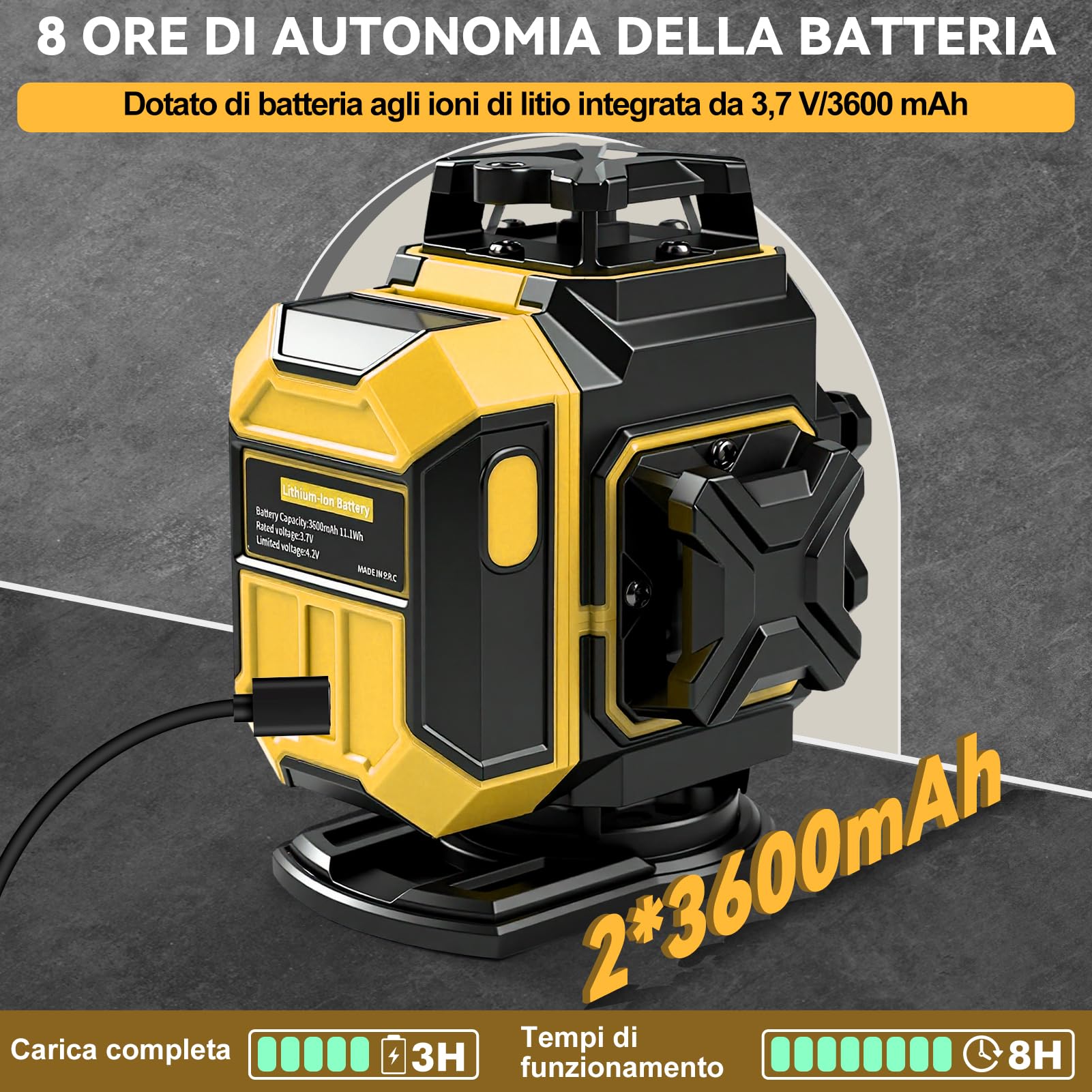 Ticfox Livella Laser 16 Linee Verde con Treppiede 1m