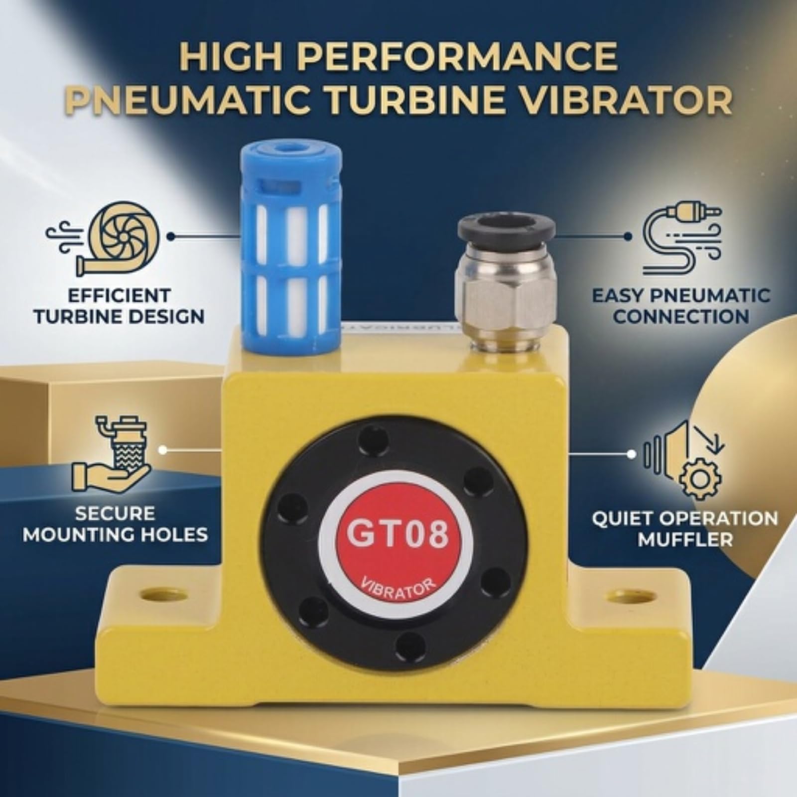 TICFOX GT8 vibratore pneumatico turbina G1/8 2400N