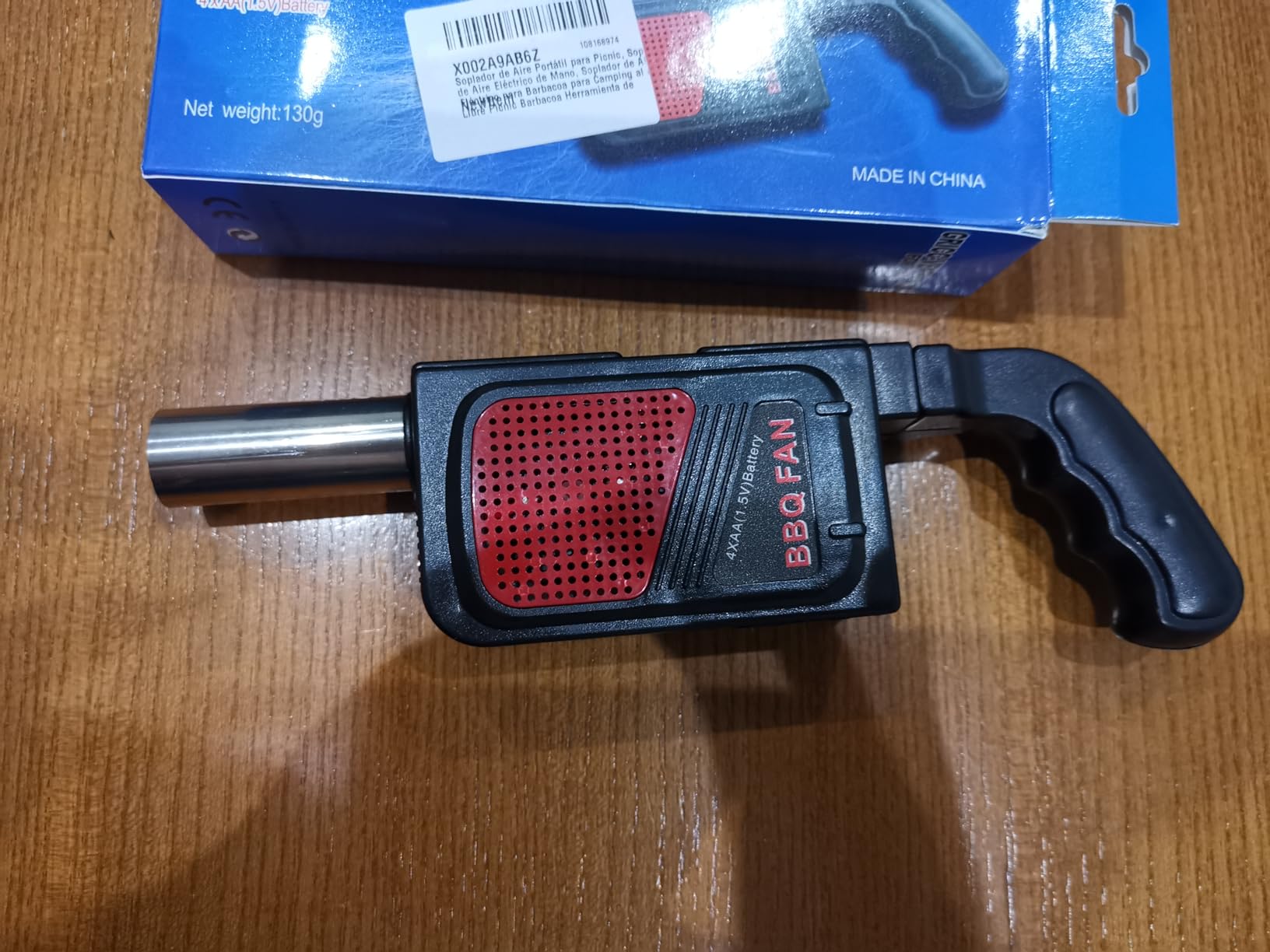 Ticfox Ventilatore Elettrico Barbecue Portatile Nero a Batteria