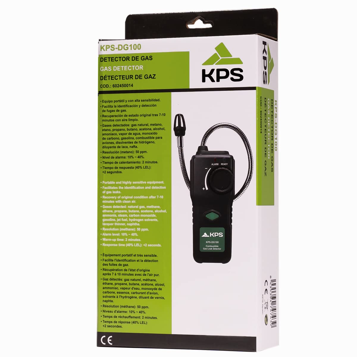 KPS DG100 rilevatore gas combustibili e CO portatile 50 ppm