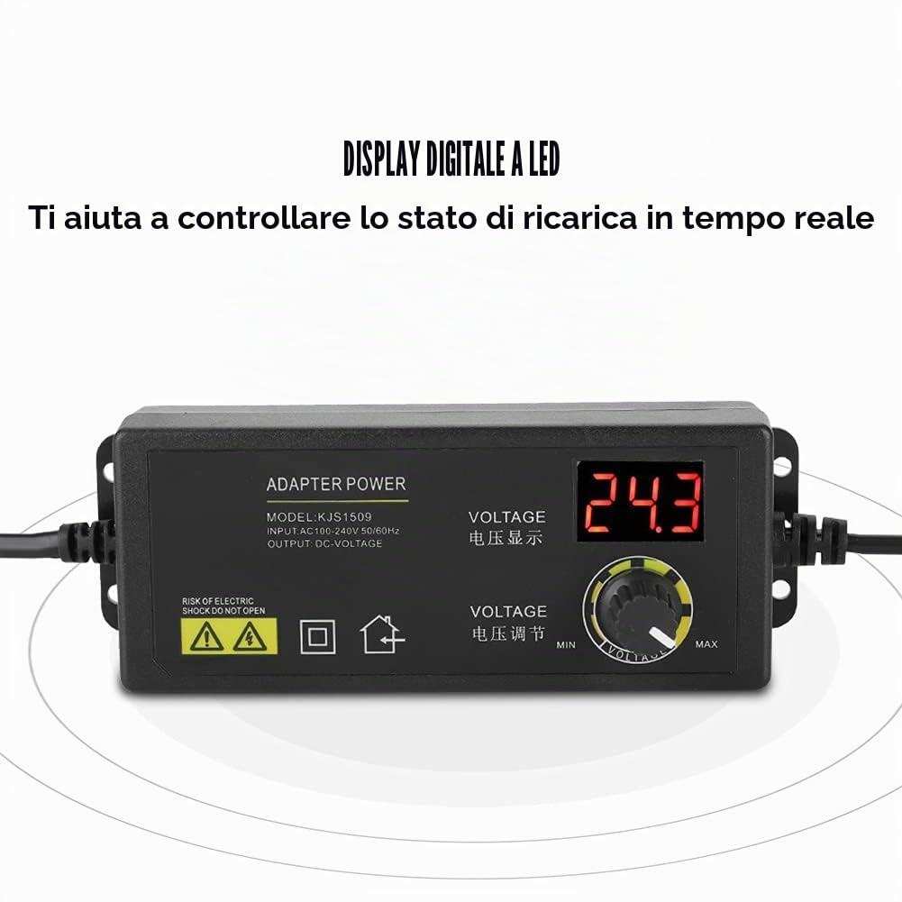 Ticfox Alimentatore Regolabile 3-36V 60W 1,7A LED