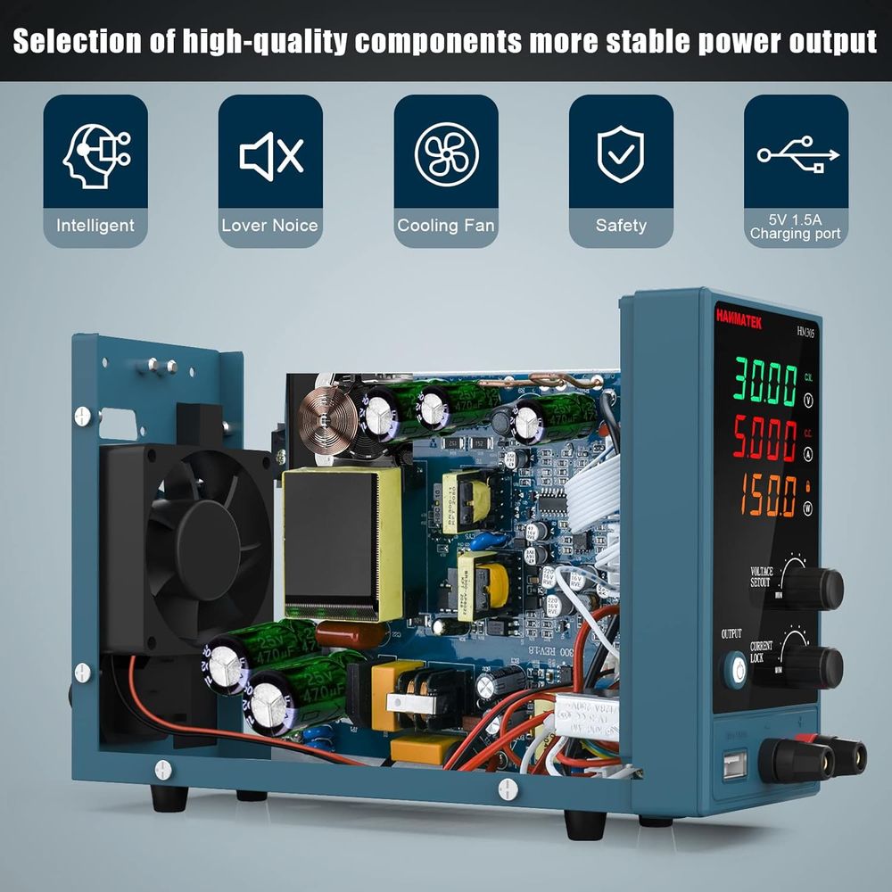 Hanmatek HM305 Alimentatore da Banco 30V 5A Regolabile