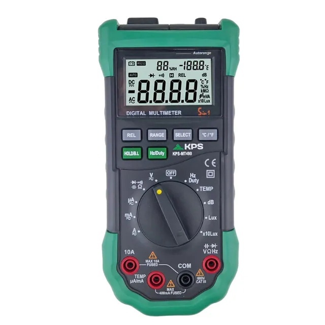 KPS MT490 Multimetro Digitale Ambientale CAT III 600V