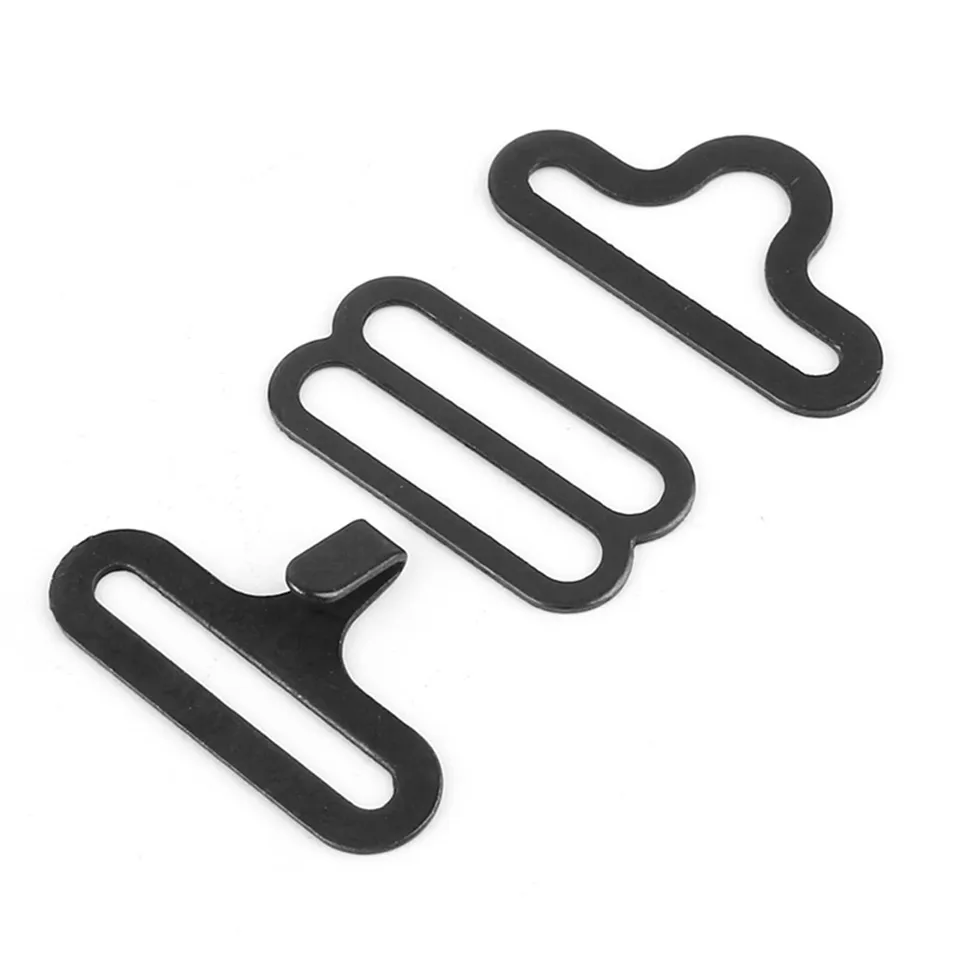 Ticfox fermagli cravatta metallo nero 20 mm 50 pezzi
