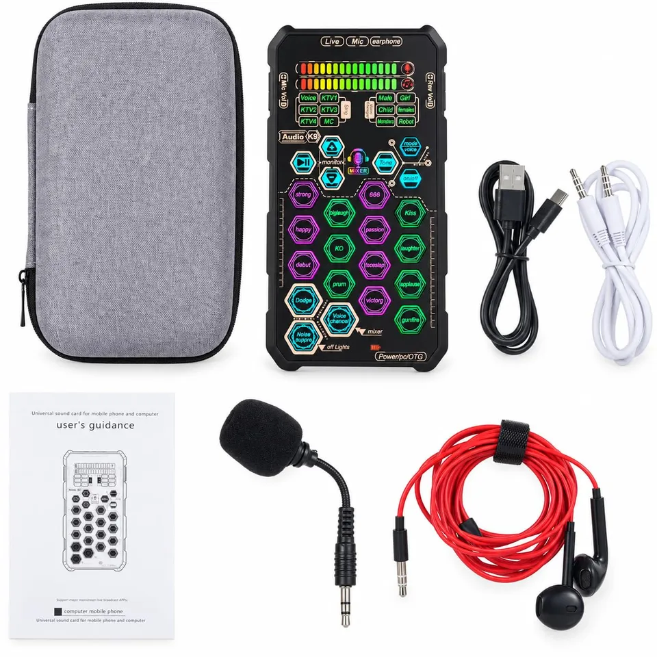 Ticfox scheda audio live palmare 6 voci karaoke ABS
