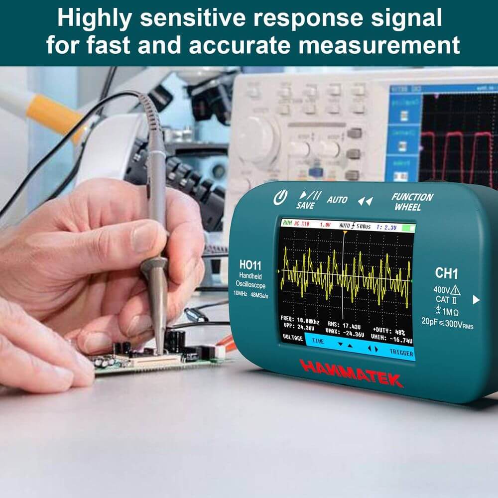 Hanmatek HO11 oscilloscopio palmare 40 MHz portatile