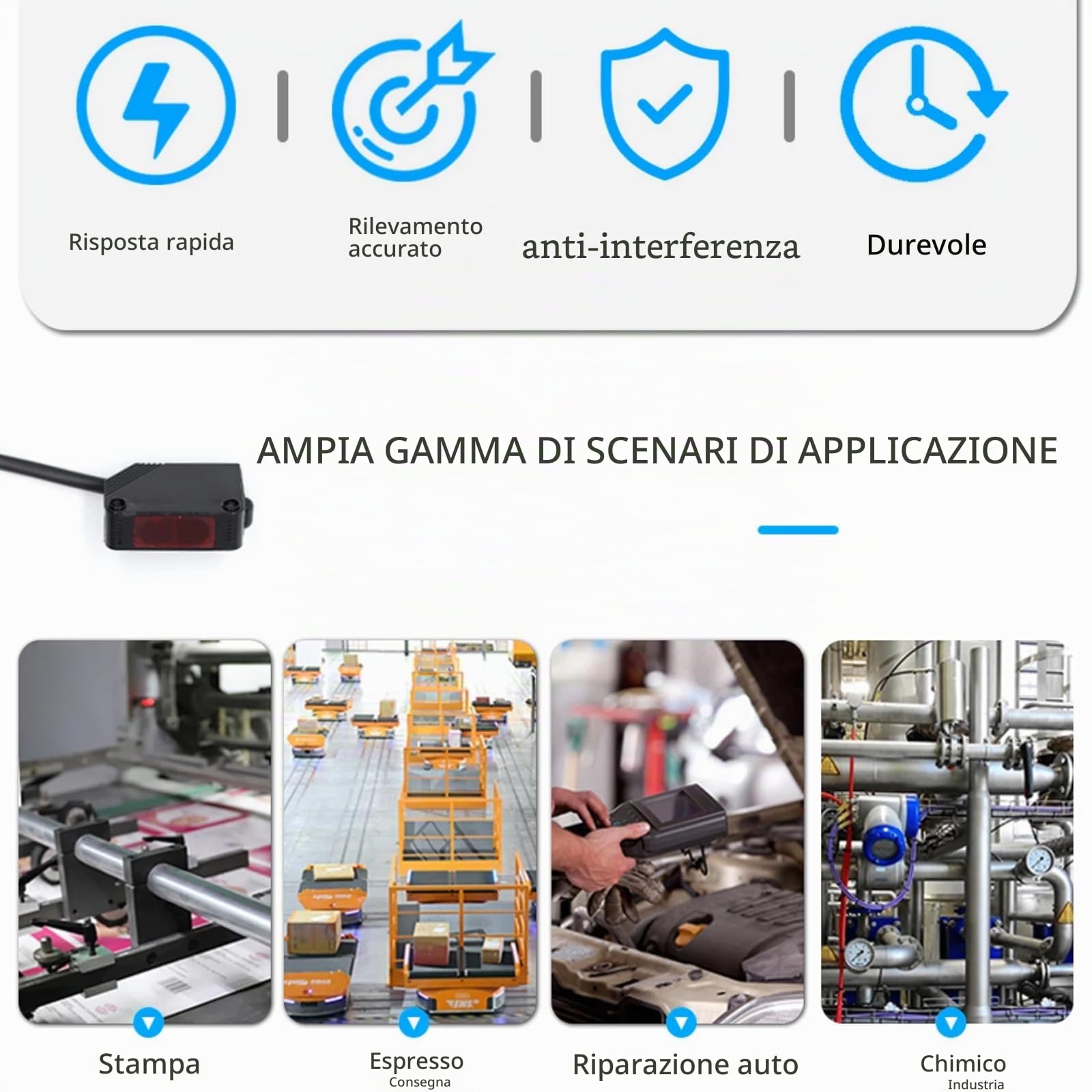 TICFOX E3Z-D61 sensore fotoelettrico NPN 12-24V