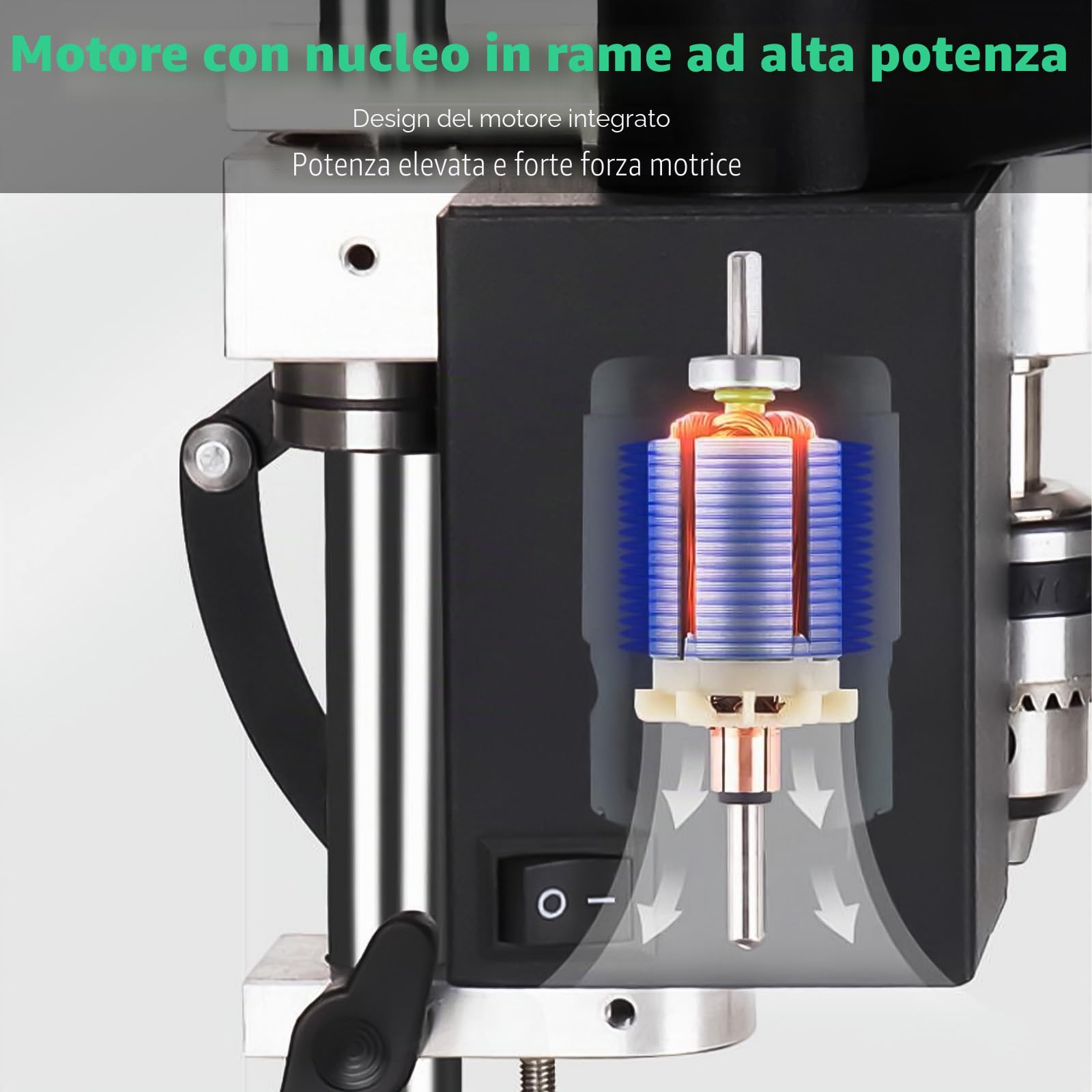 Ticfox 775 Mini Trapano a Colonna 300W 7 Marce