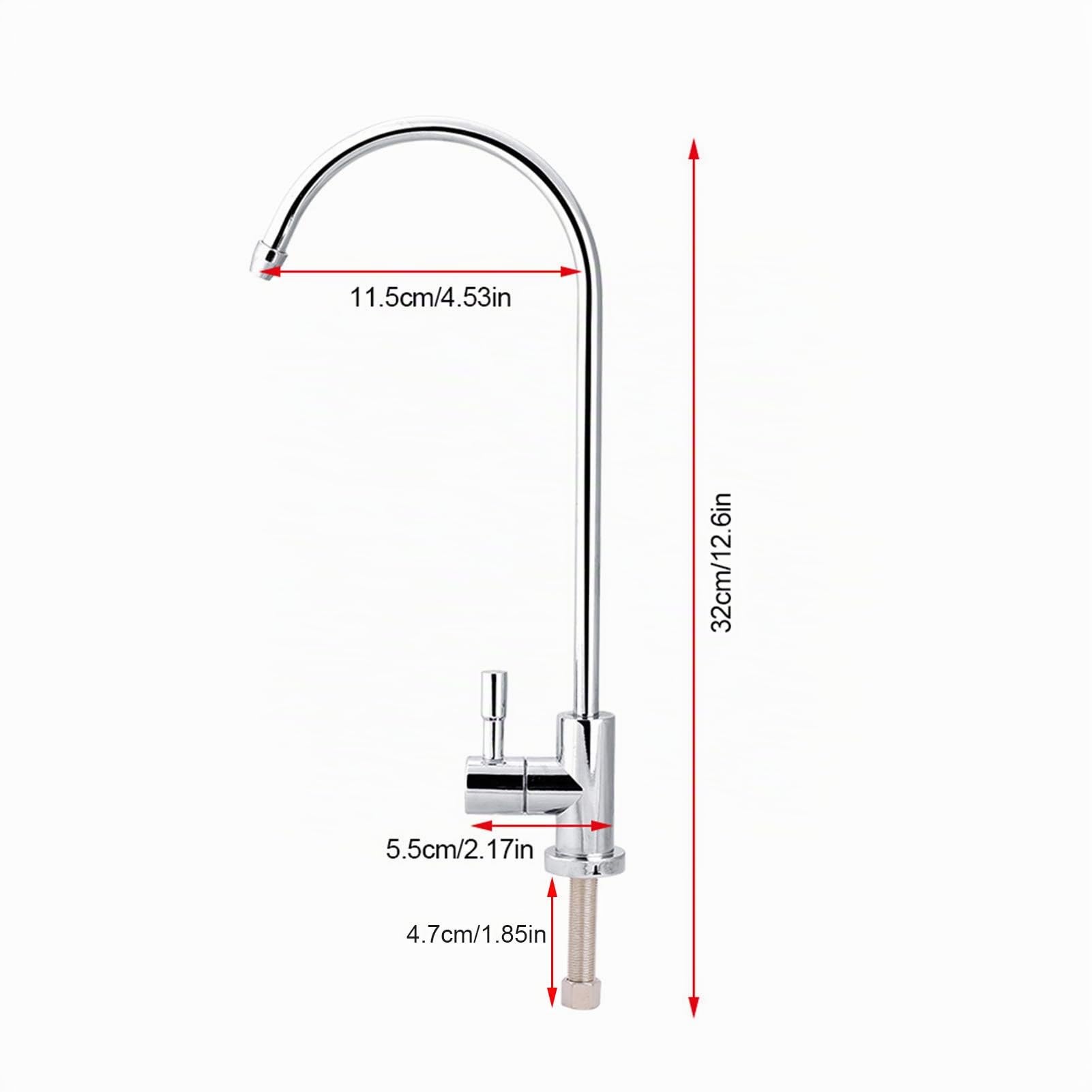 TICFOX Rubinetto Osmosi Inversa Acciaio Inox 1/4"