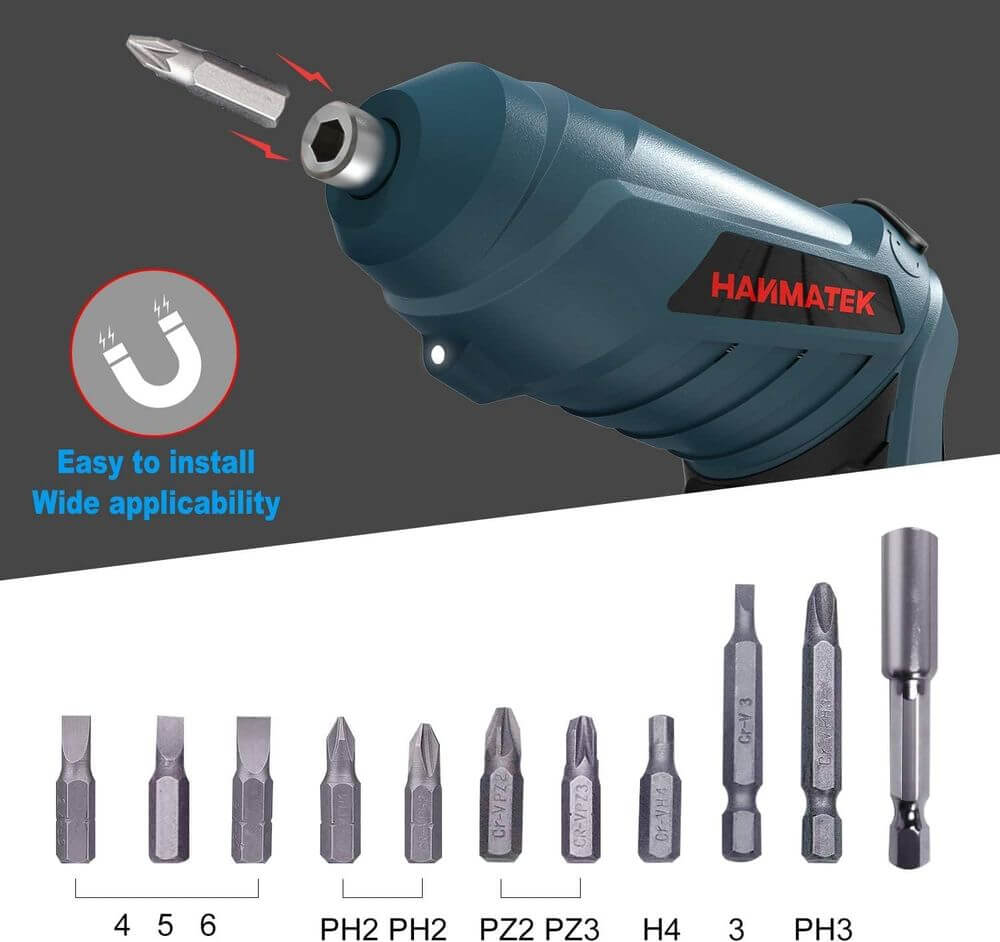 Hanmatek ES1 cacciavite elettrico ricaricabile 11 pezzi