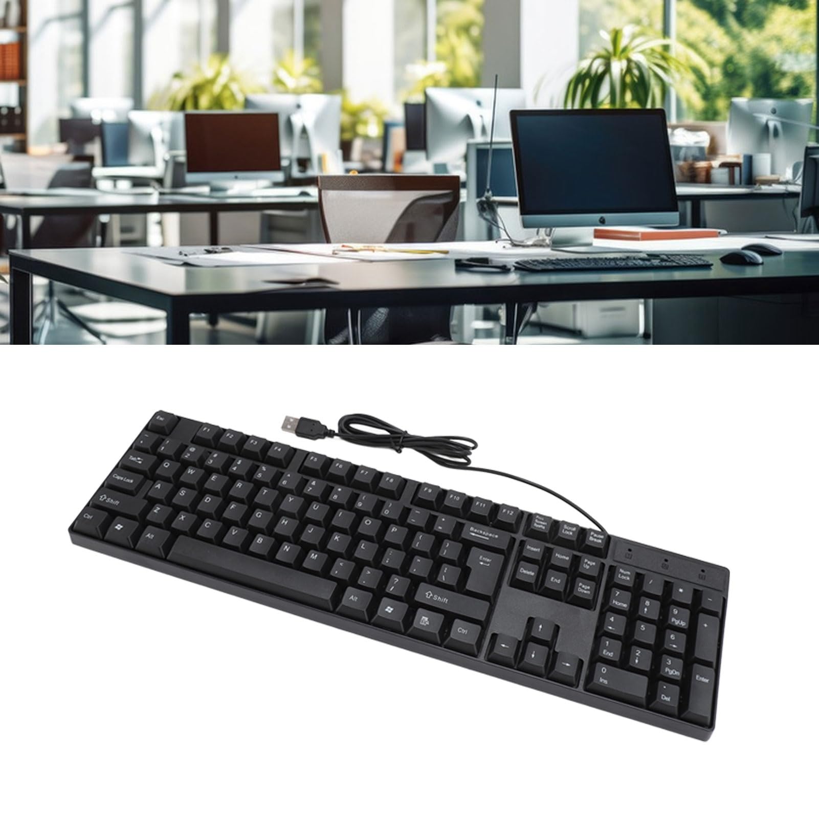 TICFOX K1800 Tastiera USB 104 Tasti Layout Inglese