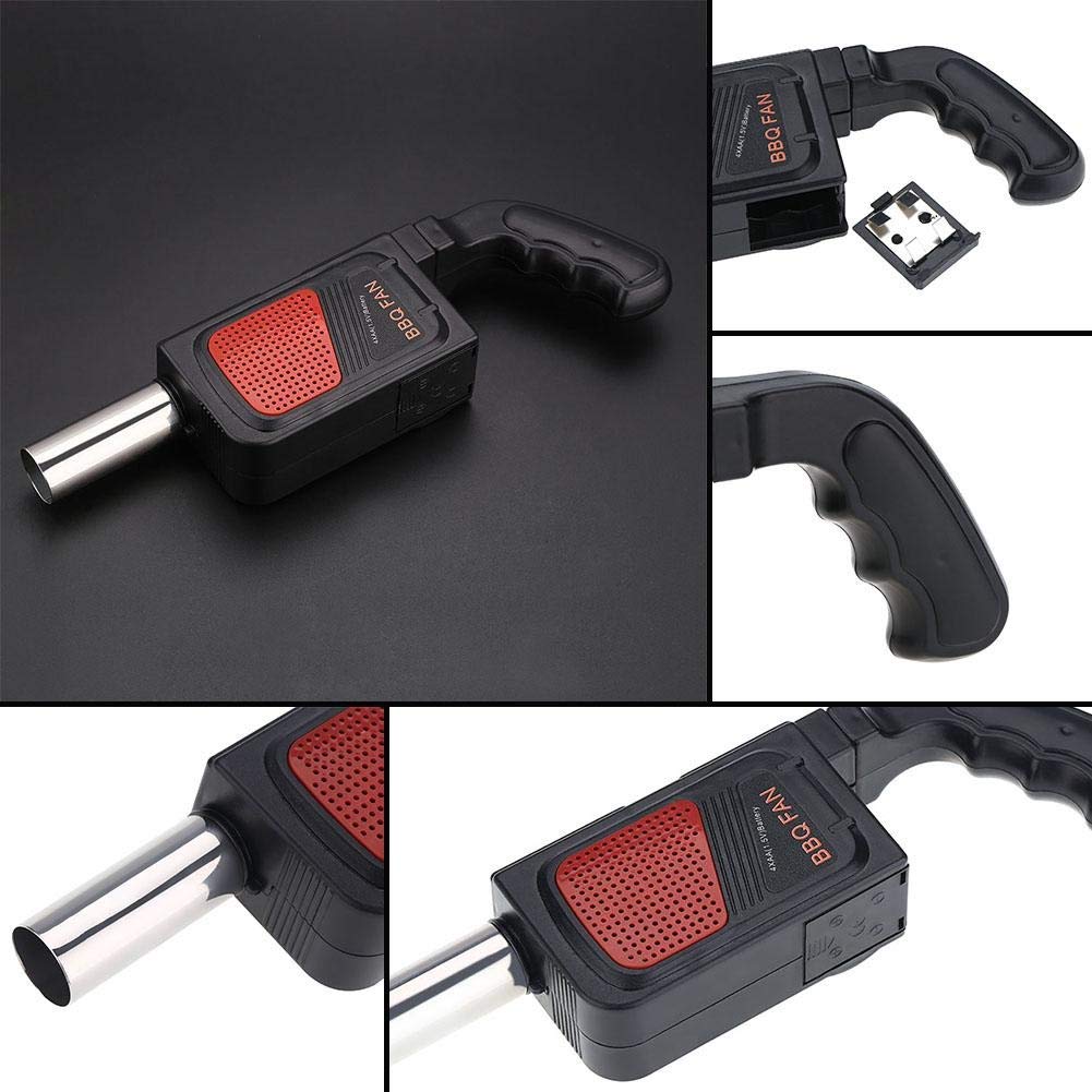 Ticfox ventilatore barbecue a batteria nero portatile