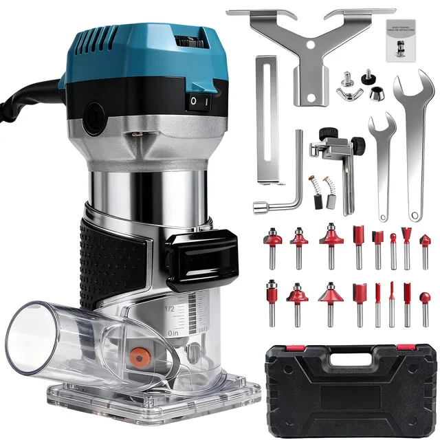 TICFOX Fresatrice Verticale Legno 800W 6 Velocità con 16 Frese