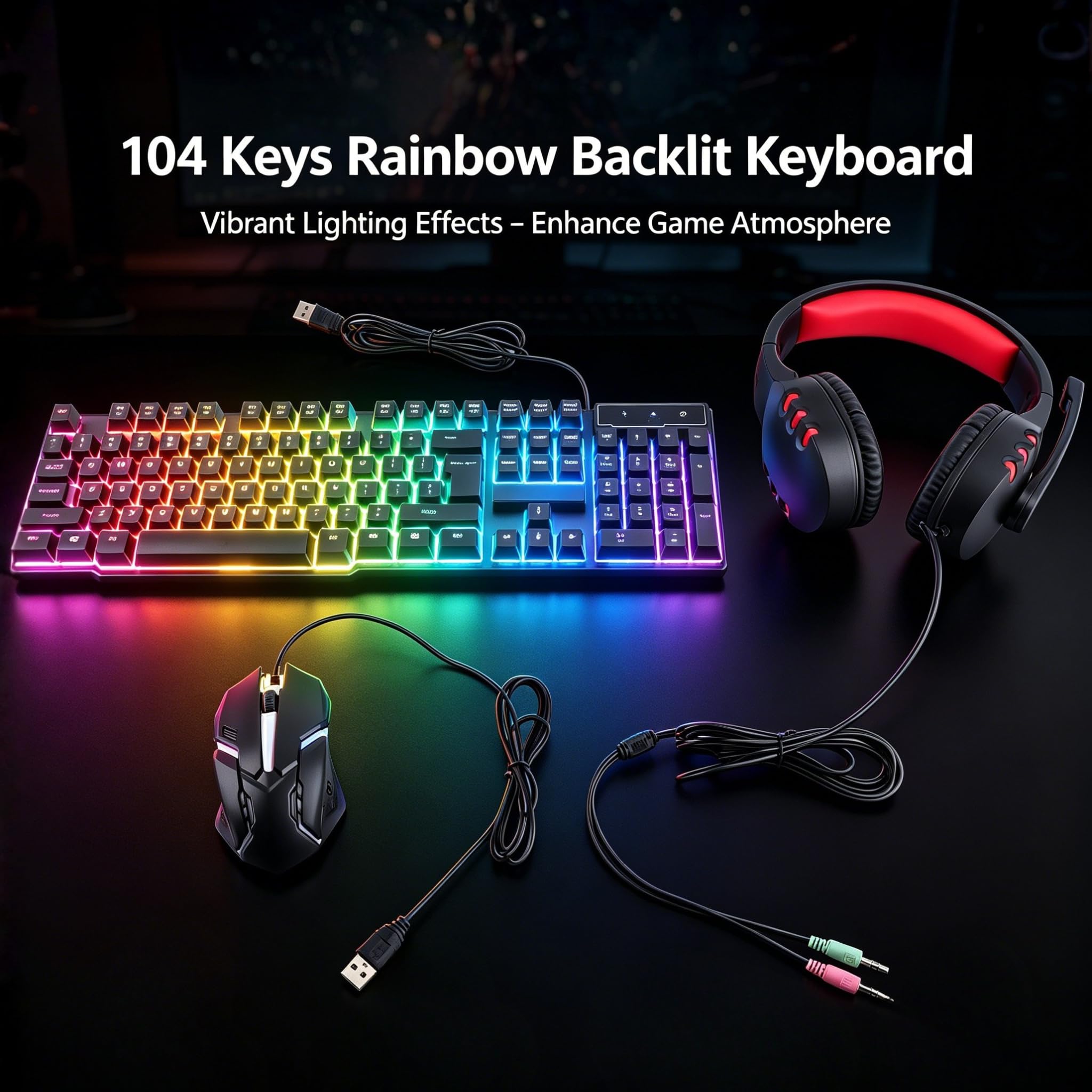 Ticfox T-Wolf TF800 kit gaming 4in1 retroilluminato