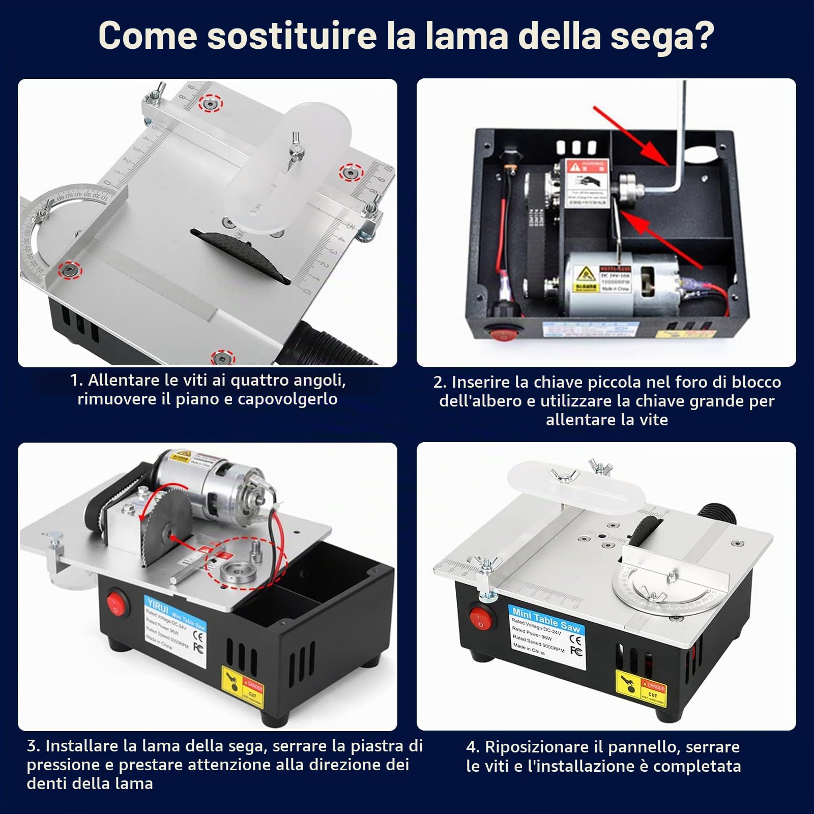 TICFOX mini sega circolare da tavolo 96W 0-15 mm