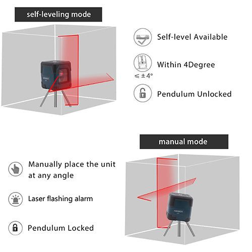 Hanmatek LV1 livello laser linee rosse autolivellante