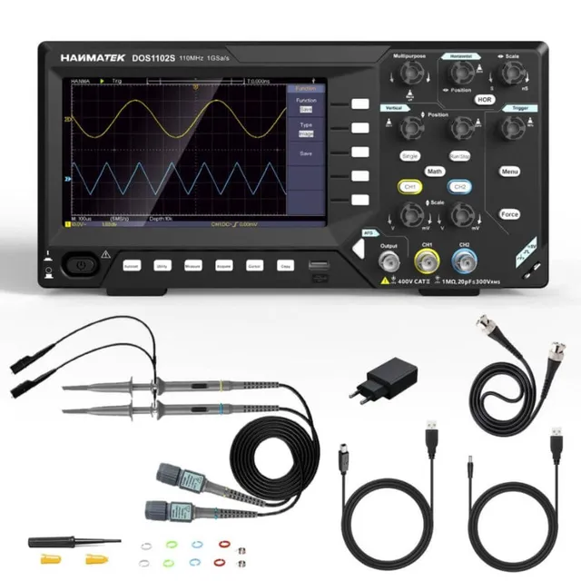 Hanmatek DOS1102S oscilloscopio da banco 2 canali 110MHz