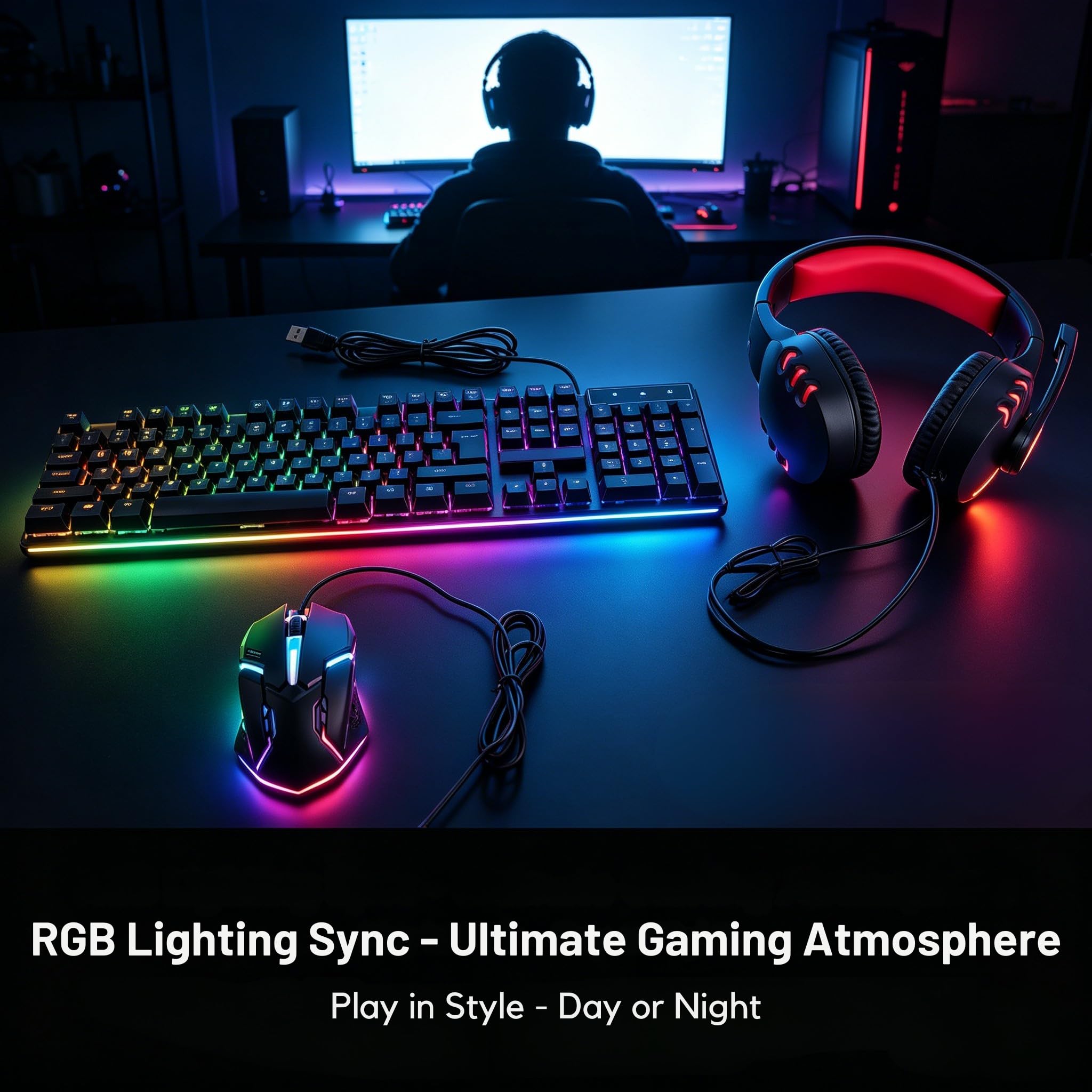 Ticfox T-Wolf TF800 kit gaming 4in1 retroilluminato