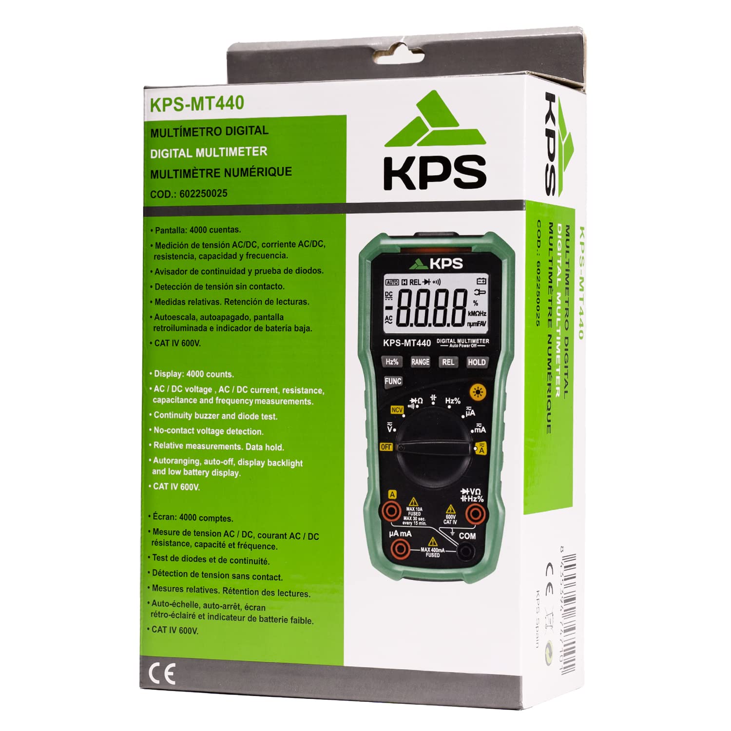 KPS MT440 Multimetro Digitale Professionale 10A CAT IV 600V
