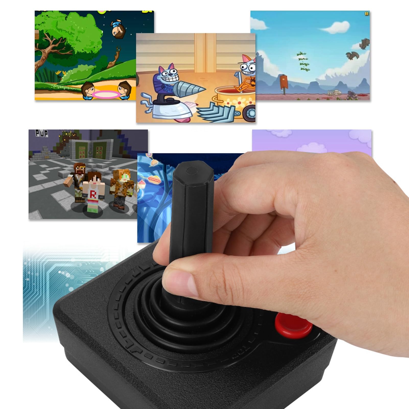 Ticfox joystick retro 3D controller 2600 7800 nero