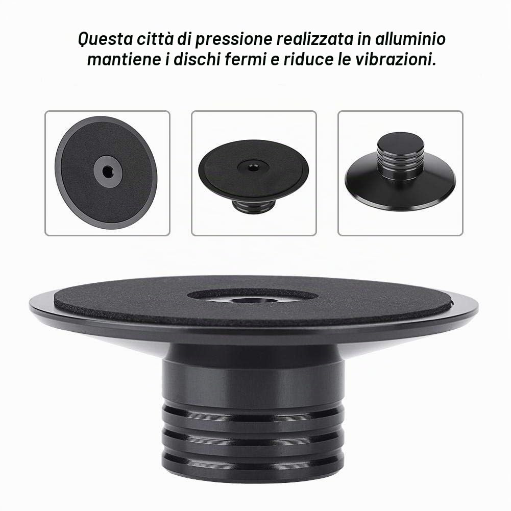 Ticfox stabilizzatore giradischi alluminio 120 g nero
